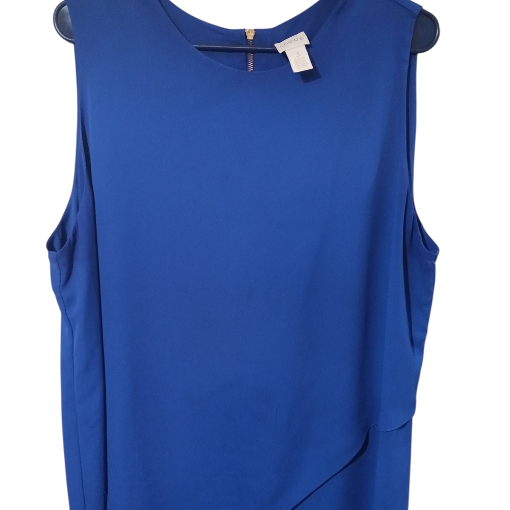 Chico's Royal Blue Sleeveless Blouse